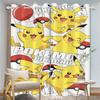 Miniso animacinis Pikachu užuolaidos svetainei animacinis išardomas miegamajam premium užuolaida blokuojanti šviesą poliesteris idealus sėdėjimui