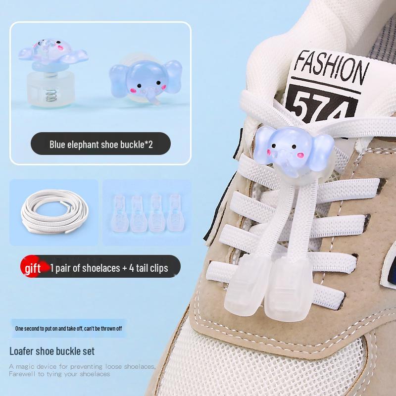 Cartoon No-Tie Shoelace Buckle Fastener for Kids