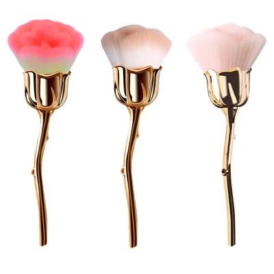 Rose Nail Art Dust Brush For Manicure Beauty Brush Blush Powder Brushes Fashion Gel Nail Accessories Nail Material Tools