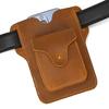 Fanny Pack Men'S Mobile Phone Fanny Pack Genuine Leather Men'S Bag Wear Belt Outdoor Sports Crazy Horse Leather Mobile Phone Fanny Pack