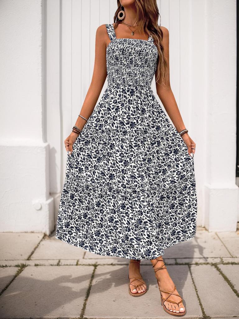 2025 Summer Floral Backless Sling Dress