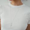 _Glass Cross Necklace (3colors)