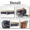 [White Fang] Belt Buckle Rivet Retro Punk Hip Hop Stylish Men's Women's BTA362 (Black)