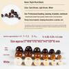 DIY Handmade Large Hole Wooden Beads with Drawstring Bag - Round Loose Beads for Accessories & Beading