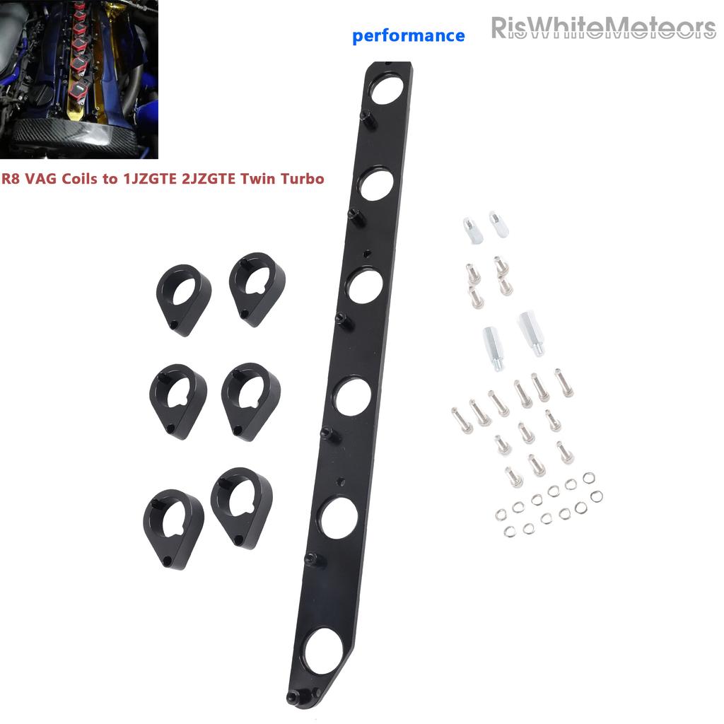 Performance Ignition Coil Bracket Conversion Adapter Bracket fits R8 VAG coils onto 1JZGTE 2ZJGTE VVTI Supra Aristo NP-VAGJZIC-1