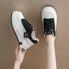 Fashion CRLAYDK Classic Women's Platform Sneakers Low Top Patchwork Lace Up Shoes Increase Ladies Fashion Casual Walking Non Slip Tennis