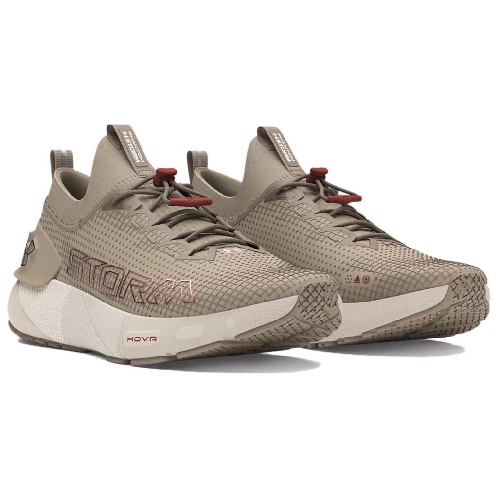 Under Armour HOVR Phantom 3 SE Storm - Timberwolf Taupe Sneakers Unisex Brązowy Summit-White Metaliczny-Cynamonowo-Czerwony 3026610-200
