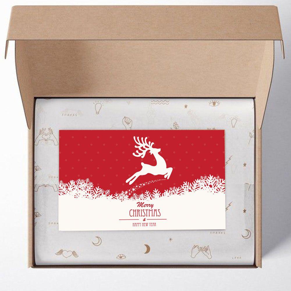 Decor Package Insert Message Note Cards Greeting Postcard Happy New Year Merry Christmas Card