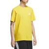 adidas T Shirts Unisex Yellow Crew Neck Moderate Straight Fit KC3061