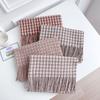 Autumn and Winter Thickened Warm Scarf Contrasting Color Plaid Imitation Cashmere Fringed Versatile Scarf Fashionable Commuter Decorative Shawl