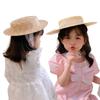 Handwoven Baby Girl Sun hat Lace Up Sunscreen Cap New Straw Hat  Outdoor