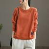 Sweatshirt for Women Cotton Oversize Slimming Loose Round Neck Casual Pullover Long Sleeve Spring Sweatshirt Top