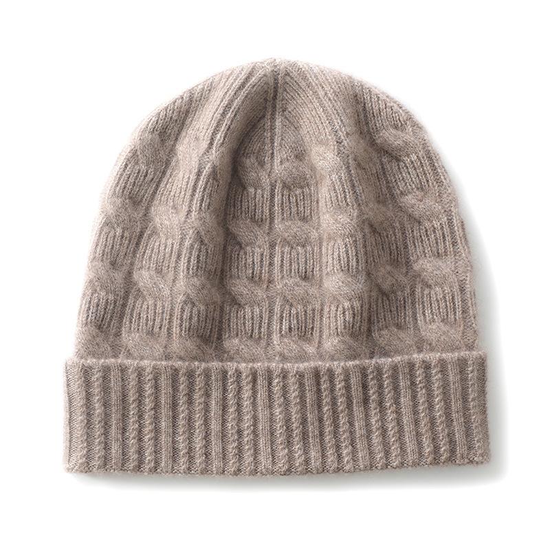 Spot Women's Cashmere Hat Soft and Warm Simple Foreign Style Autumn and Winter New Fashion Versatile Casual Bag Head Hat