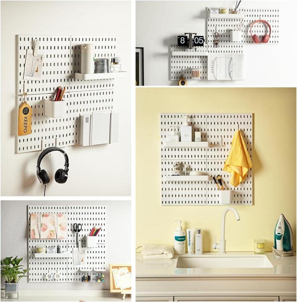 Pegboard Combination Kit, Pegboards and Accessories Modular Hanging for Wall Organizer, Crafts Organization, Ornaments Display, Nursery Storage