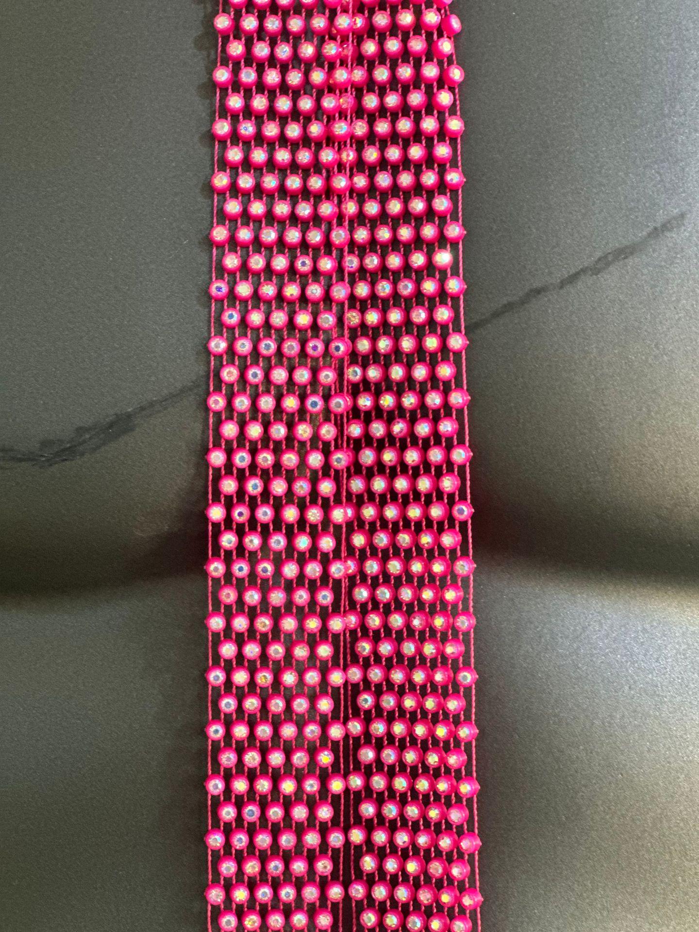 

Європейська та американська сітчаста краватка з кристалами - Модний клубний аксесуар з паєтками, 130 см