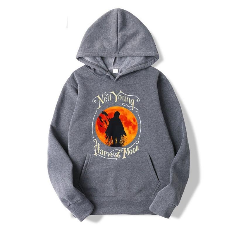 Neil Young Harvest Moon Halloween Hoodies Long Hoodies Sleeves Fashion Print Hoodie Comfortable and Casual New Autumn Streetwear