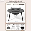 Portable Outdoor BBQ & Tea Table with Fire Pit