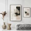 Abstract Vintage Minimalist Flower Poster Beige Black Botanical Canvas Painting Print Wall Art Decorative For Living Room Decor