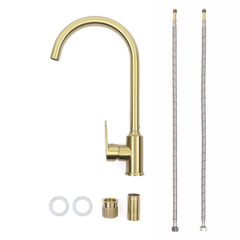 Antique brass freestanding kitchen tap PLAIN