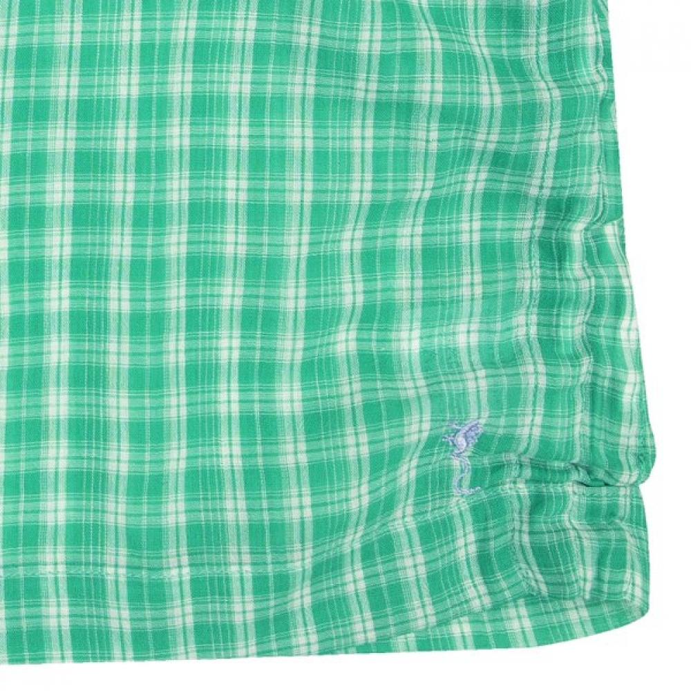 Bluetail Resort Green Check Short Sleeve Shirt Azc4bl01gn