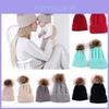 Conjunto Aconchegante Macio e Quente de Gorros de Tricô Combinando Mãe e Filho Para Mamãe e Bebê Gorro