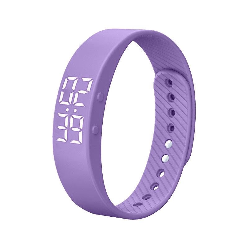 

Aidisheng Kids Smart Bracelet: Children s Pedometer, Vibration Alarm, LED Watch фіолетовий