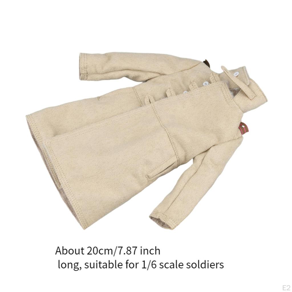 1/6 Scale Male Figure Clothes Miniature Doll Trench Coat Costume Fashion for 12'' Action Figures