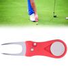 304 Stainless Steel ABS Plastic Handle Golf Spring Divot Repair Pitch Putting Fork Tool for Training PracticingRed