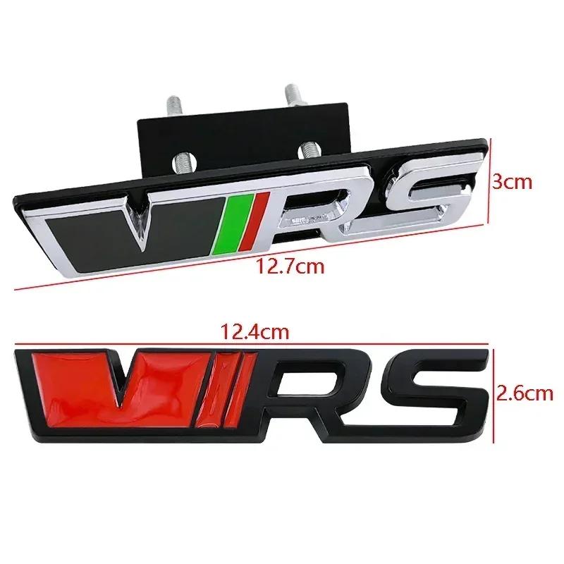 ZDVK6 Alloy Car Front Grille Logo Trunk Emblem Sticker Logo for Skoda VRS Octavia Yeti Fabia 1 Kodiaq Karoq 2 A7 Tour RS Superb Rapid