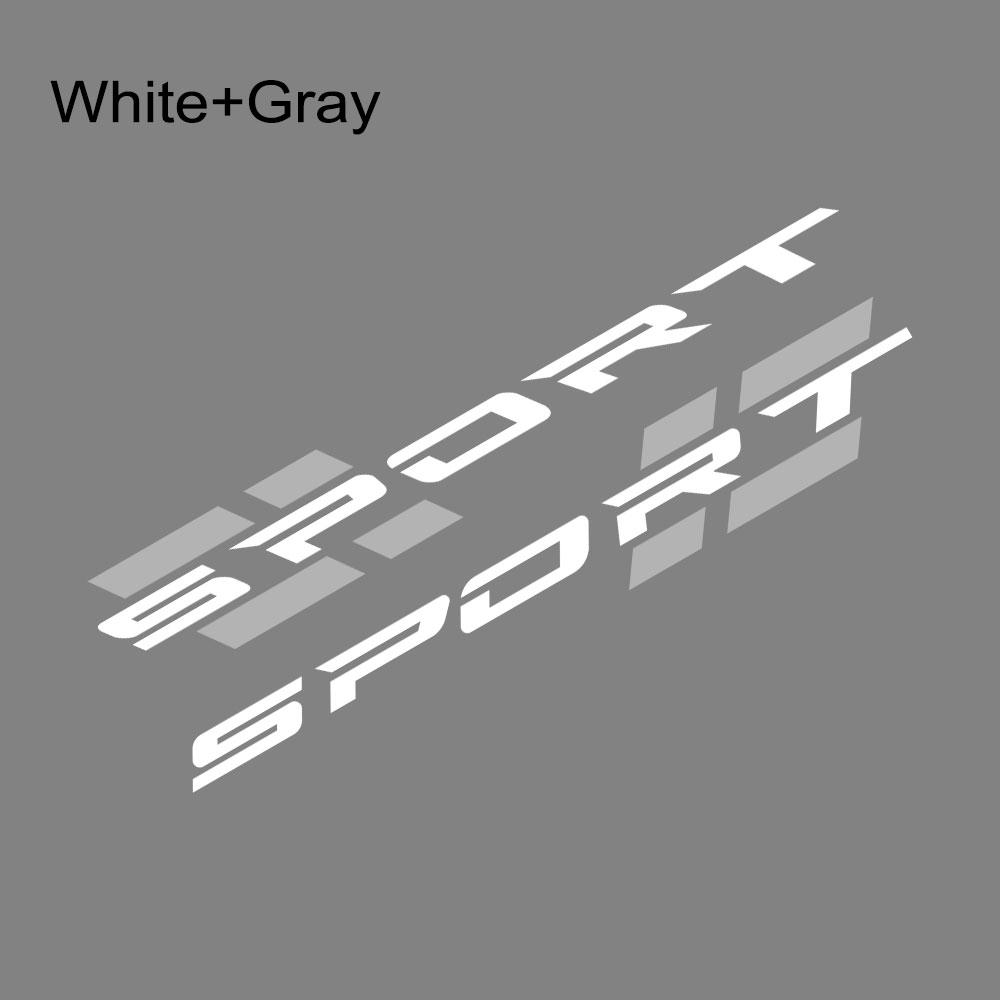 2PCS Car Body Side Skirts Sport Letters Stickers Vinyl Film Decals PVC Self-adhesive Car Body Exterior Decoration Accessories