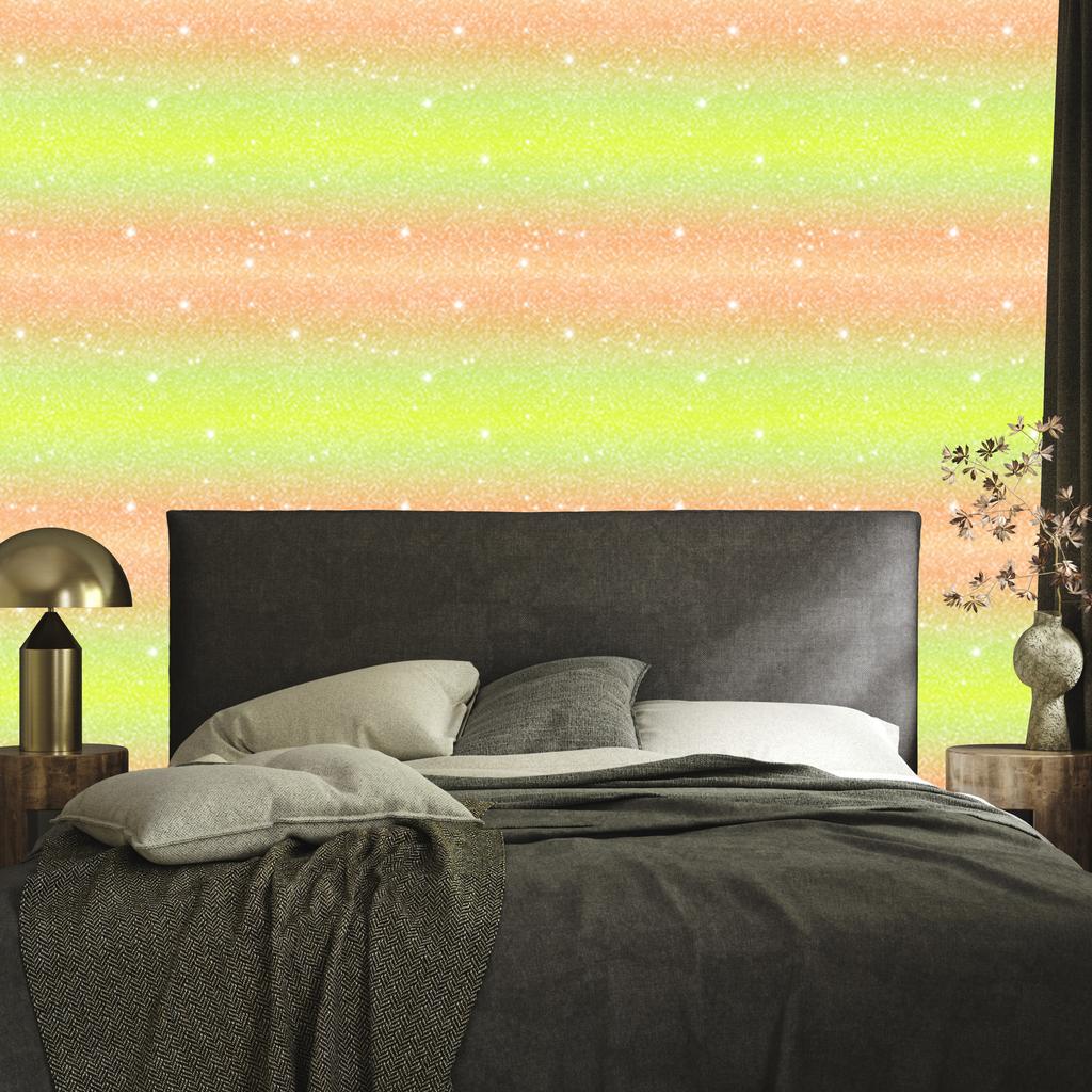 Cream and lime glitter wallpaper for living room and bedroom 50x1000