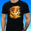 Men's T-Shirt Cartoon Giraffe Face Motif Cotton Size S To 5XL