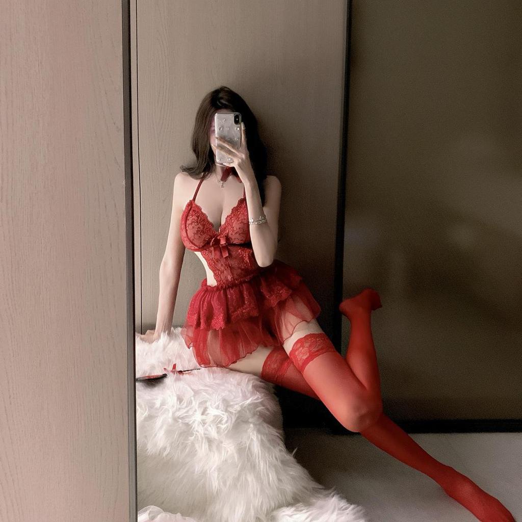 Enticing Lace Lingerie Set: Backless, Princess-Inspired, Open Crotch Design for Ultimate Temptation