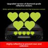 Motorcycle Sticker Reflective Night Safety Warning Electric Scooter Helmet Paper Car Tail Box Rear  Heart-shaped Decorative