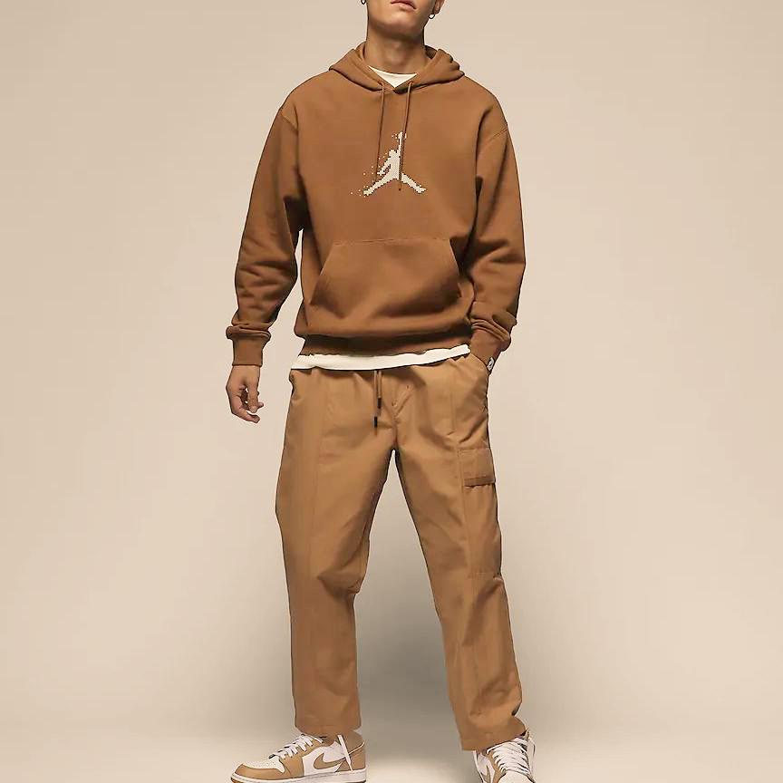 Jordan Essentials Solid Color Lace-Up Woven Casual Pants Men bottoms Legendary-Dark-Brown FN4540-231