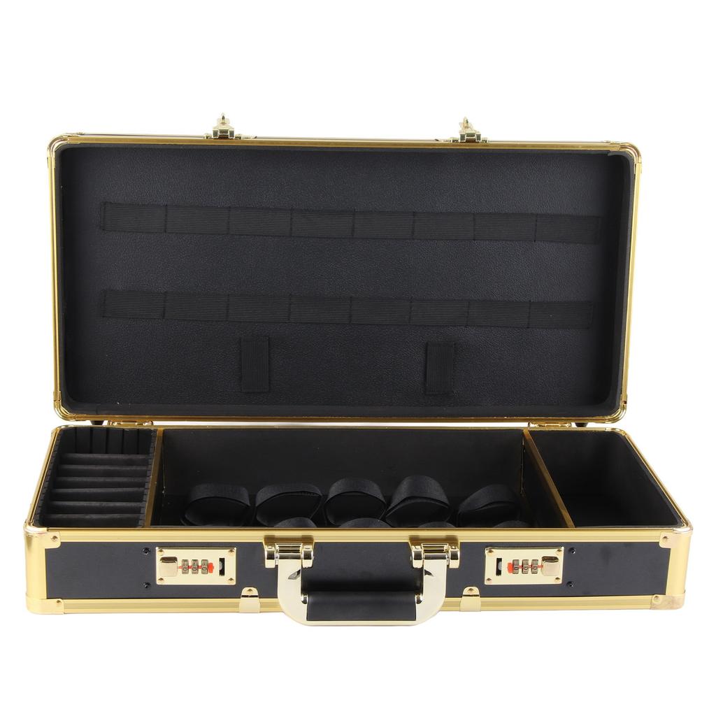 Portable Hairdressing Tool Storage Box Comb Hair Clipper Scissors Organizer Password Case