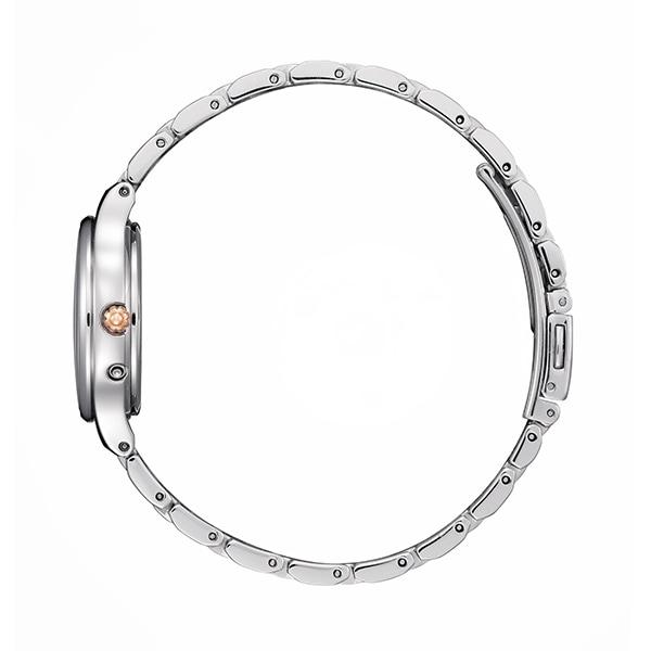 Citizen Ženy KS1-830-11 ( Hodinky wicca Solar-Tech řízené rádiem) Kulaté hodinky Nerez Analog