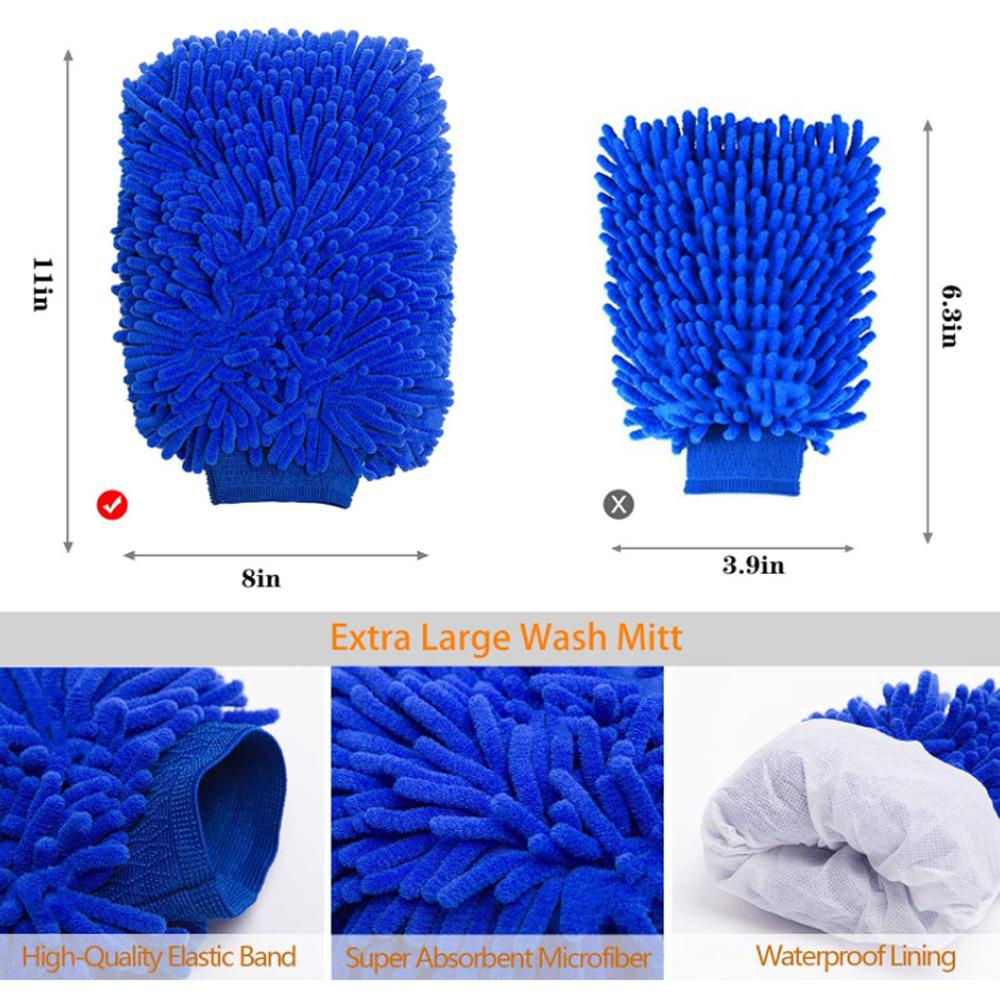 10PCS Car Wash Cleaning Tools Kit Automobile Detailing Brush Dash Duster Brush Washing Mitt Towels