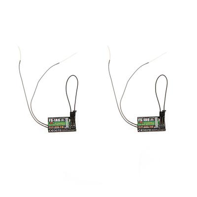 2Pcs 2.4G Flysky FS-iA6 6 Channel Remote Control Receiver W/ Double Antenna