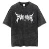 Unisex Anime Berserk Logo Graphic Printed T Shirt Men Women Vintage Manga T-shirts Washed Cotton Tshirt Harajuku Male Oversized Tee