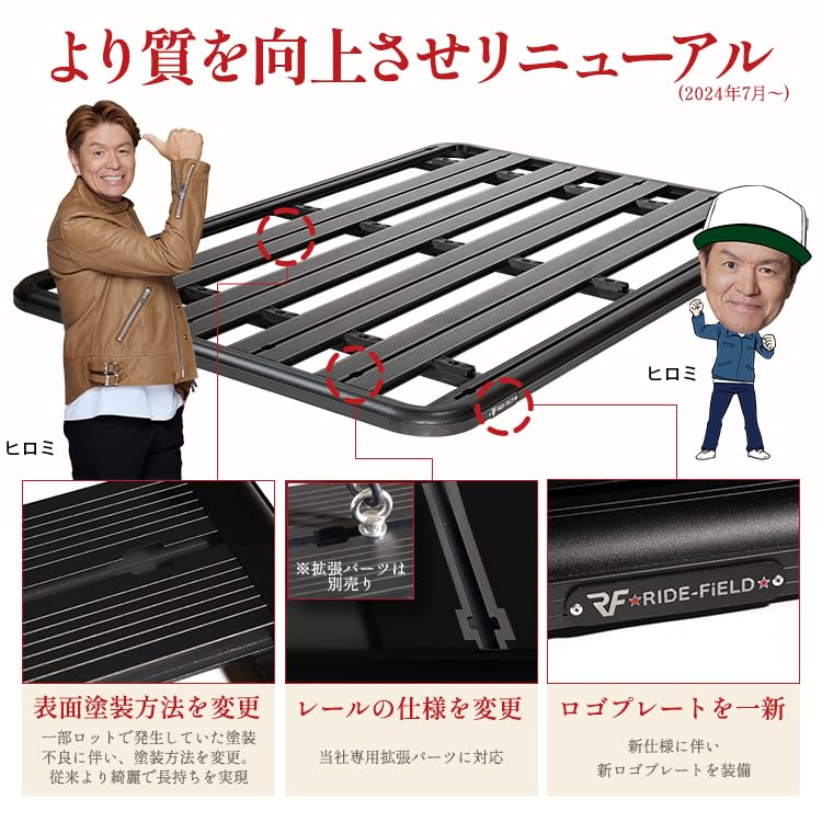 Roof Carrier Aluminum Ultra Lightweight No Assembly Required Universal Rain Gutter Roof Basket Roof Rack Roof Cargo G01 Bracket RIDE-FiELD