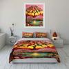 Colorful parrots on trees. Bedding sets Duvet cover sets Duvet covers Pillowcases(1 * Duvet Cover 2 * Pillowcases without duvet insert)