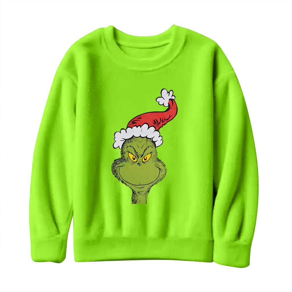 Women's Christmas Printed Flannel Sweatshirt Top