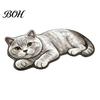 Tile And Wood Floor Mat Cute Cat Bathroom Rug, Anti-Slip Absorbent Bath Washable Plush Easy Care Kitty Door for Entrance Kitchen Home Decor Safety Rug