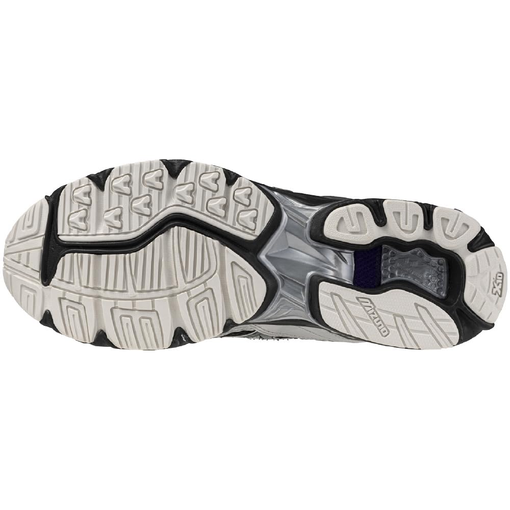 Mizuno Wave Rider 10 Sneakers, Perfect for Commuting, School, and Lifestyle, Black x Black x Silver, Size 28.0 cm, 2E