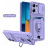 Slide Camera Lens Protection Case For Xiaomi Poco M6 Pro 4G Card Slot Stand Holder Magnetic Cover Coque PocoM6Pro Little M6Pro