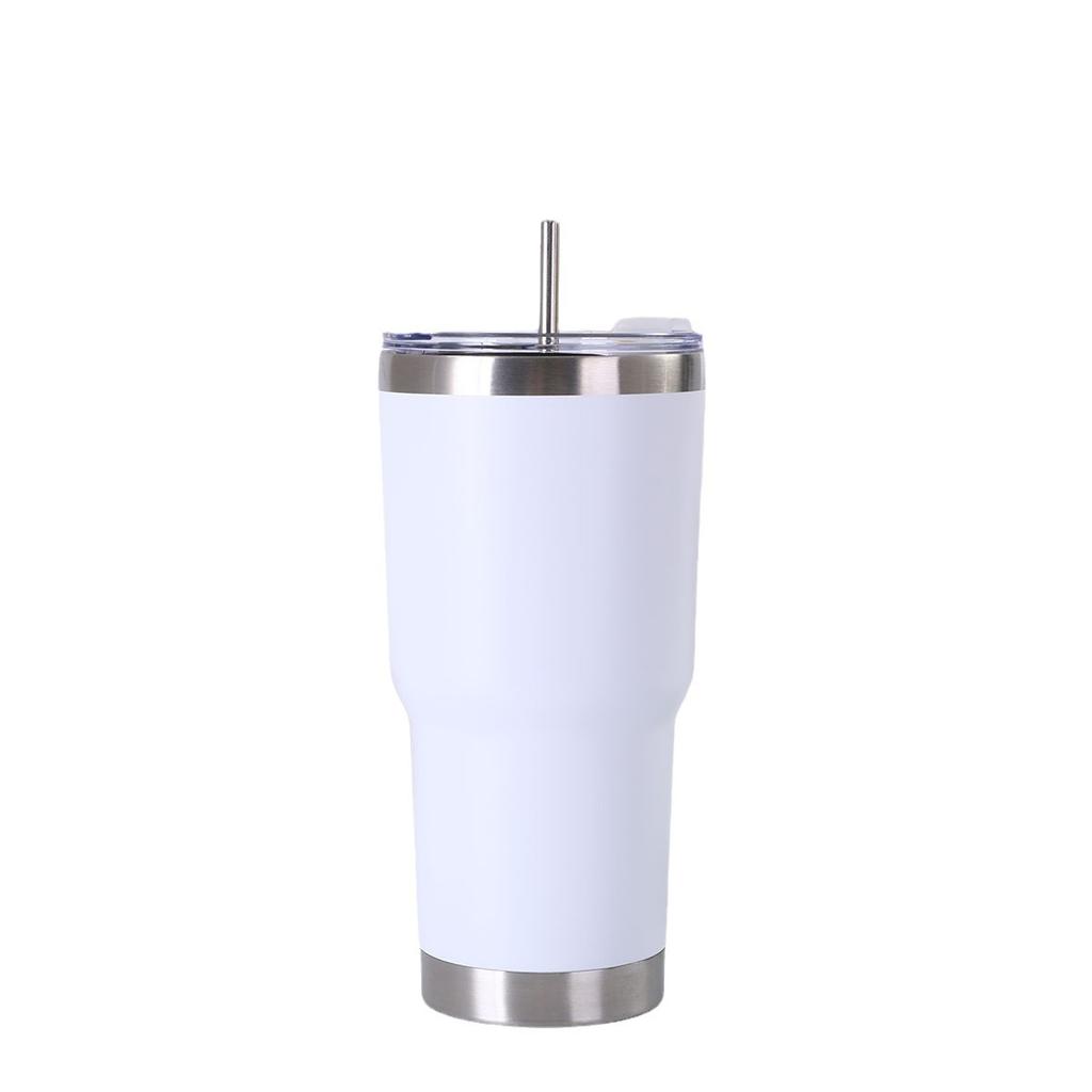 New 20oz Bingba Cup Double-layer vacuum with straw car cup Outdoor car portable 304 thermos cup
