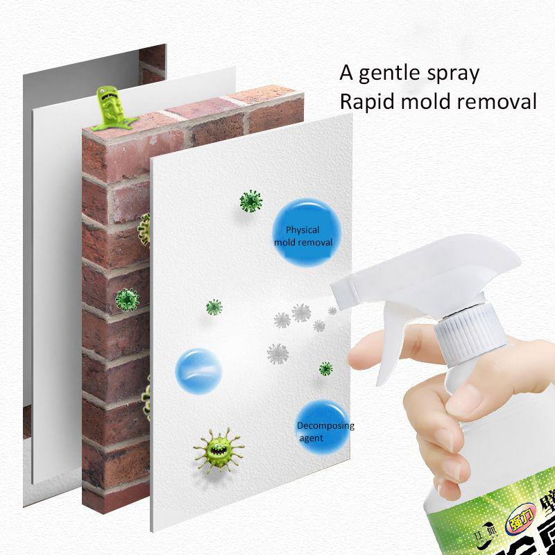 500ml Professional Mold & Mildew Remover Spray Stains On Walls Ceilings Bathroom Tiles Deep Cleaner Prevents Regrowth Quick-Drying Formula