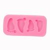 3D Baby Feet Silicone Mold Chocolate Fondant Cake Decorating Baking Paste Mold