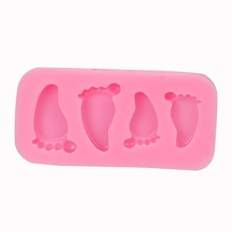 3D Baby Feet Silicone Mold Chocolate Fondant Cake Decorating Baking Paste Mold